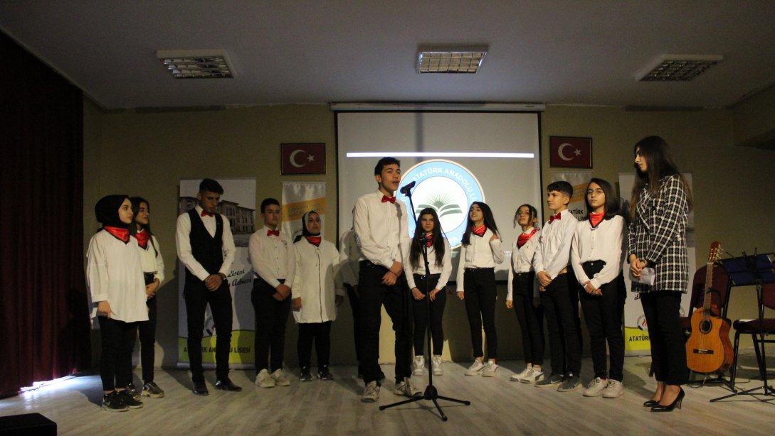  ATATÜRK ANADOLU LİSESİNDE '24 KASIM ÖĞRETMENLER GÜNÜ' KUTLAMA PROGRAMI DÜZENLENDİ