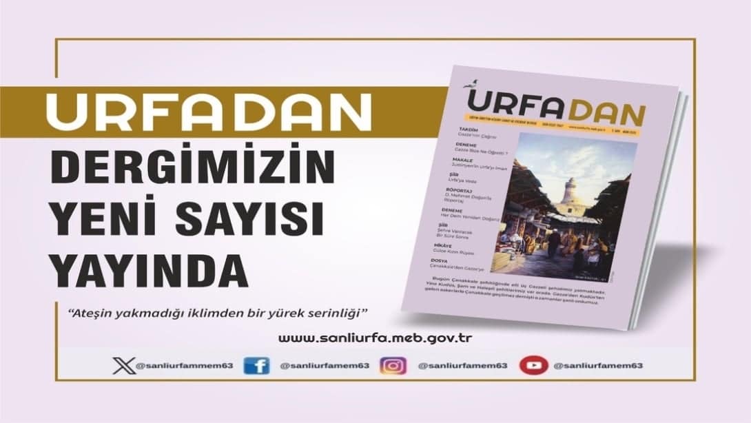 URFADAN DERGİSİ 3.SAYISI YAYINLANDI